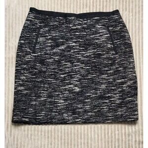 Talbots Black Tweed Wool Blend Pencil Skirt Size 12 VN#4889 Workwear NWT